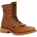 Rocky MonoCrepe 8in Waterproof Western Boot, COGNAC, M, Size 10.5 RKW0436